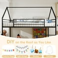 thumbnail image 4 of Miniyam Twin Size Metal Loft Bed with Safety Guardrails for Kids, Black, 4 of 7