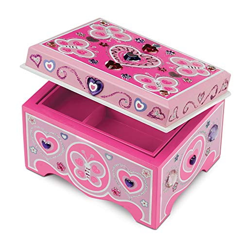 Melissa Doug Decorate Your Own Wooden Jewelry Box Craft Kit Walmart