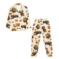 thumbnail image 4 of DISNIMO Dachshund Pumpkin Print Women's 2 Piece Lounge Sets Casual Fashion Sleepwear Button Down Nightwear Long Sleeve Loungewear with Long Pajama Pants, 4 of 6