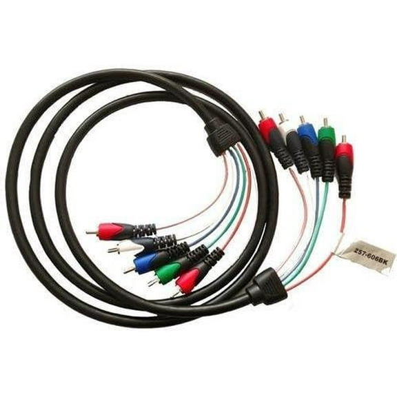 Steren 257-606BK 5ft RCA Component A/V Cable