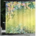 thumbnail image 4 of Ambesonne Flower Shower Curtain, Spring Foliage Vintage, 69"Wx75"L, Green, 4 of 5