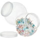 thumbnail image 1 of 2 tarros de plástico redondos para caramelos, 2,1 l/74 oz, transparentes, para galletas, con tapa, transparentes, para detergente de ropa, para bufé de cocina, para aperitivos, 4,3 x 7,1 x 6,9, 1 of 6