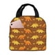 thumbnail image 1 of Easygdp Dinosaurs and Leaves Bolsa Térmica Premium - Tela Oxford Impermeable, Gran Capacidad, Bolsillo Frontal, Unisex para Trabajo, Escuela, Actividades al Aire Libre y Picnics, 1 of 8