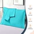 thumbnail image 3 of SGI Pillow Case Turquoise Green Solid 600 TC Body PillowCase 2 Piece, 3 of 5