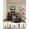 thumbnail image 2 of VEVOR Mini Fridge Stand with Storage 198lbs Cart & Swivel Wheels Light Brown, 2 of 9