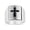 Blue, variant on 316L Stainless Steel Brushed Black IP Cross Men's Ring