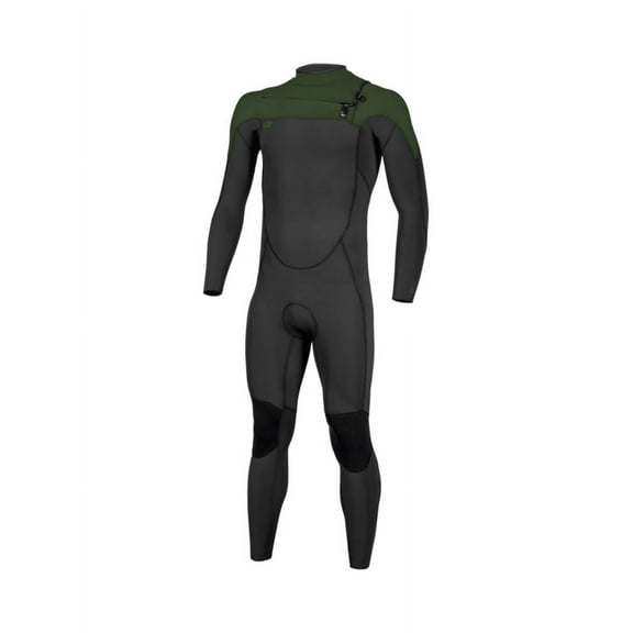 O'Neill Men's Ninja 4/3mm Chest zip Full Wetsuit L-Tall Black/dark olive