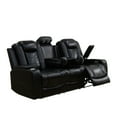 thumbnail image 6 of Recliner Loveseat with LED Lights, Living Room Furniture Set, Breathing Power Leather Sofas with Storage Console/Cup Holders, 6 of 14