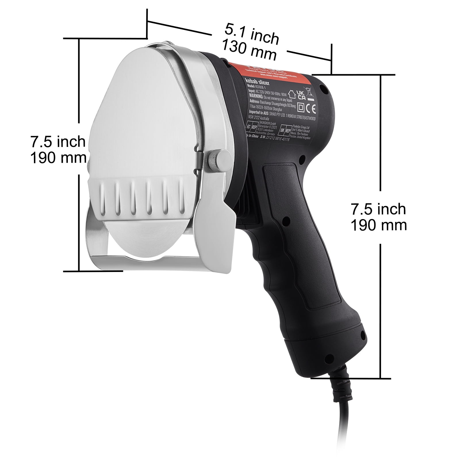 ケバブナイフ KFFKFF Electric Shawarma Knife with 2 Blades Turkish Doner