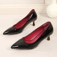 thumbnail image 6 of Vibrex Women's Low Heel Pumps Fashion Solid Color Shallow Mouth Pumps Shoes Pointed Toe Slip-on Classic Pumps for Partying Wedding, 6 of 6