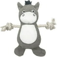 thumbnail image 1 of GiGwi 12" Squeaker with Rope Cozy Donkey Dog Toy, 1 of 5