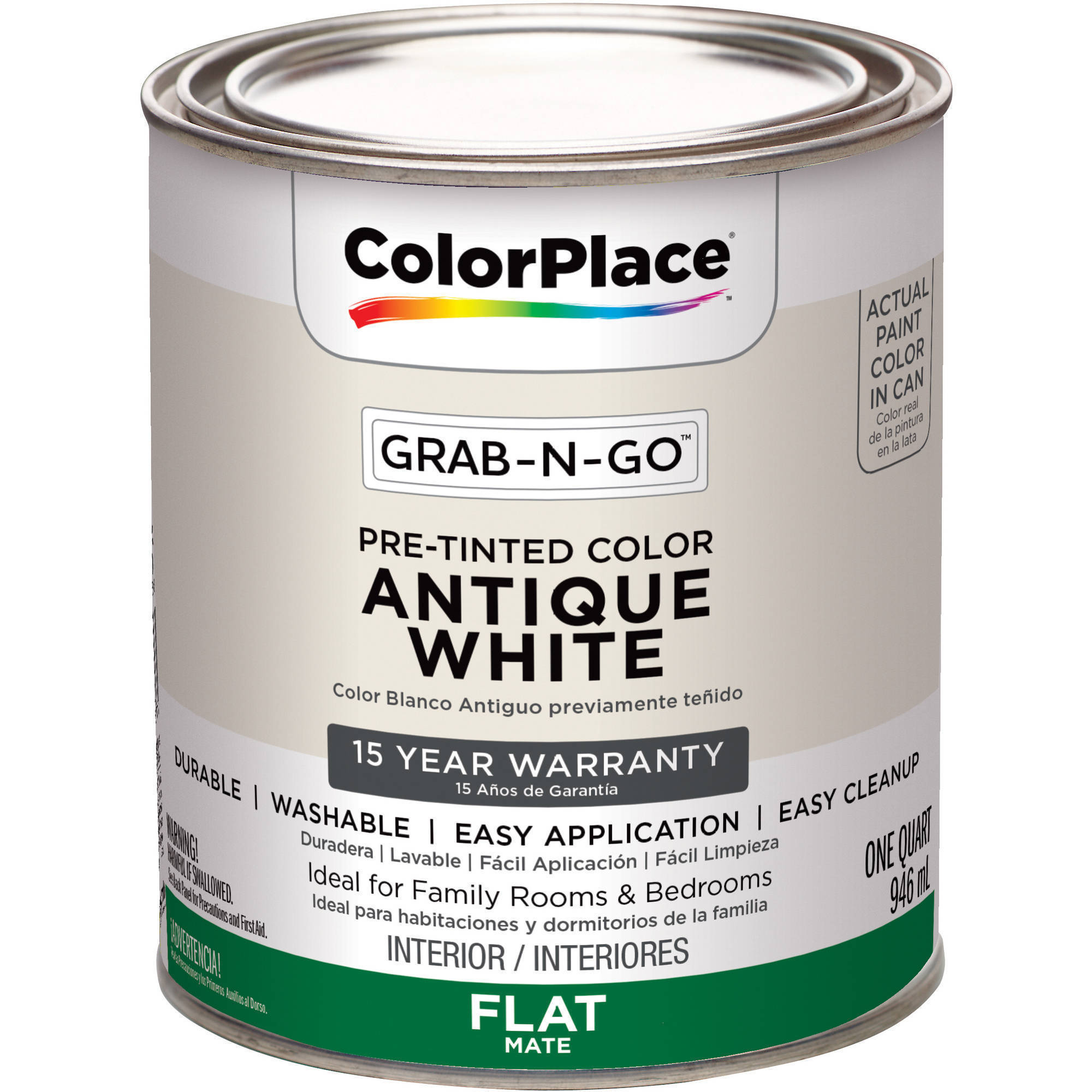 ColorPlace Grab-N-Go Antique White Interior Paint with Duck Brand ...