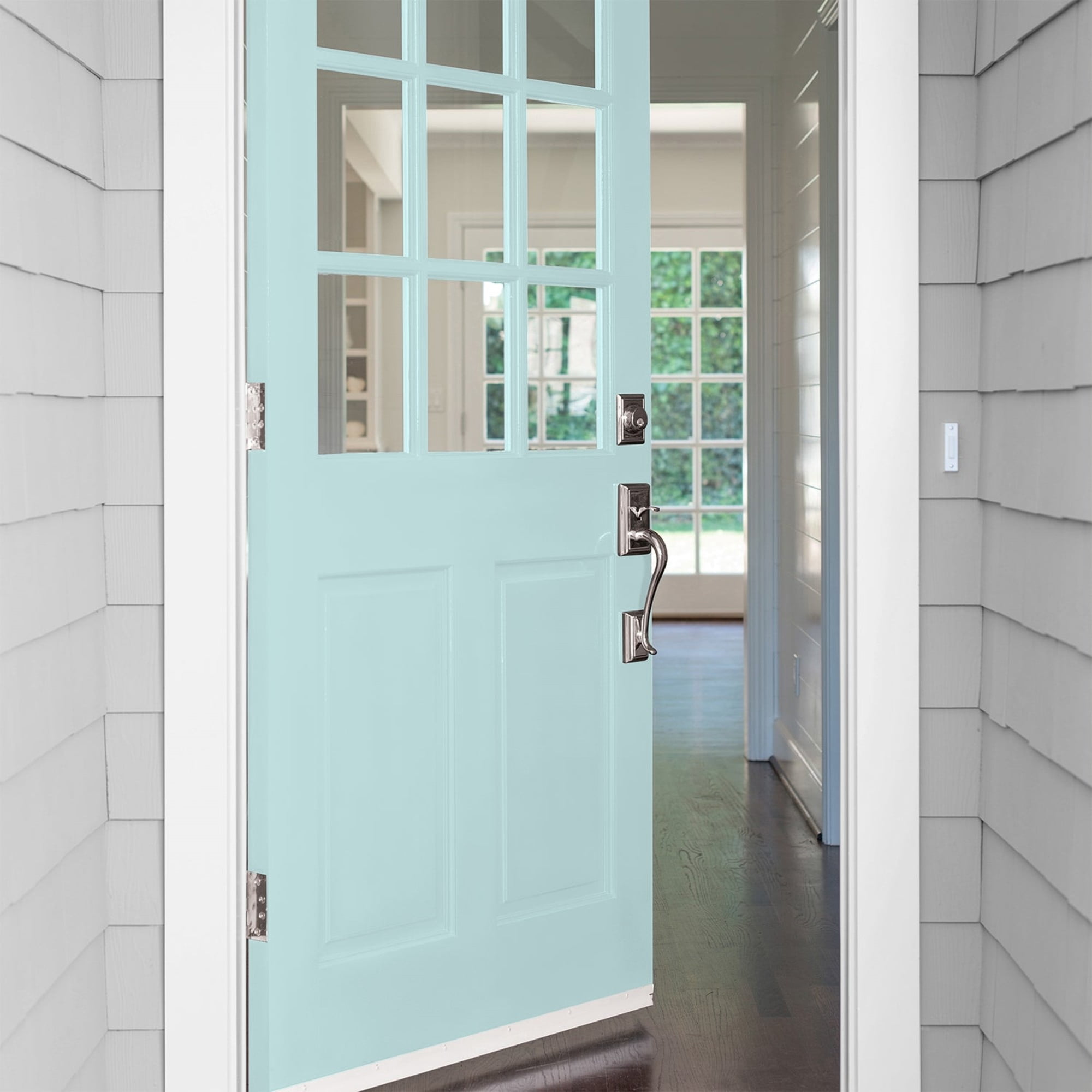 Glidden Fundamentals Misty Aqua / Blue, Semi-Gloss Exterior Paint, 1 Quart