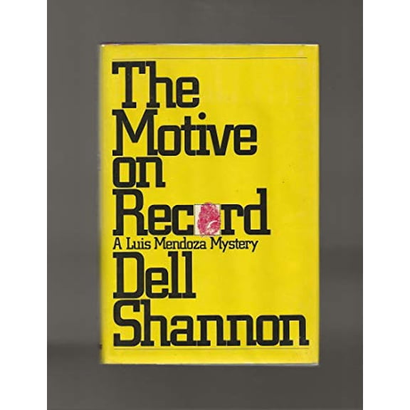 Pre-Owned Motive on Record, 9780688010997, 0688010997, Hardcover, First Edition edition