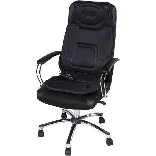 Relaxzen 60-2926XP 5-Motor Massage Seat Cushion with Heat Black