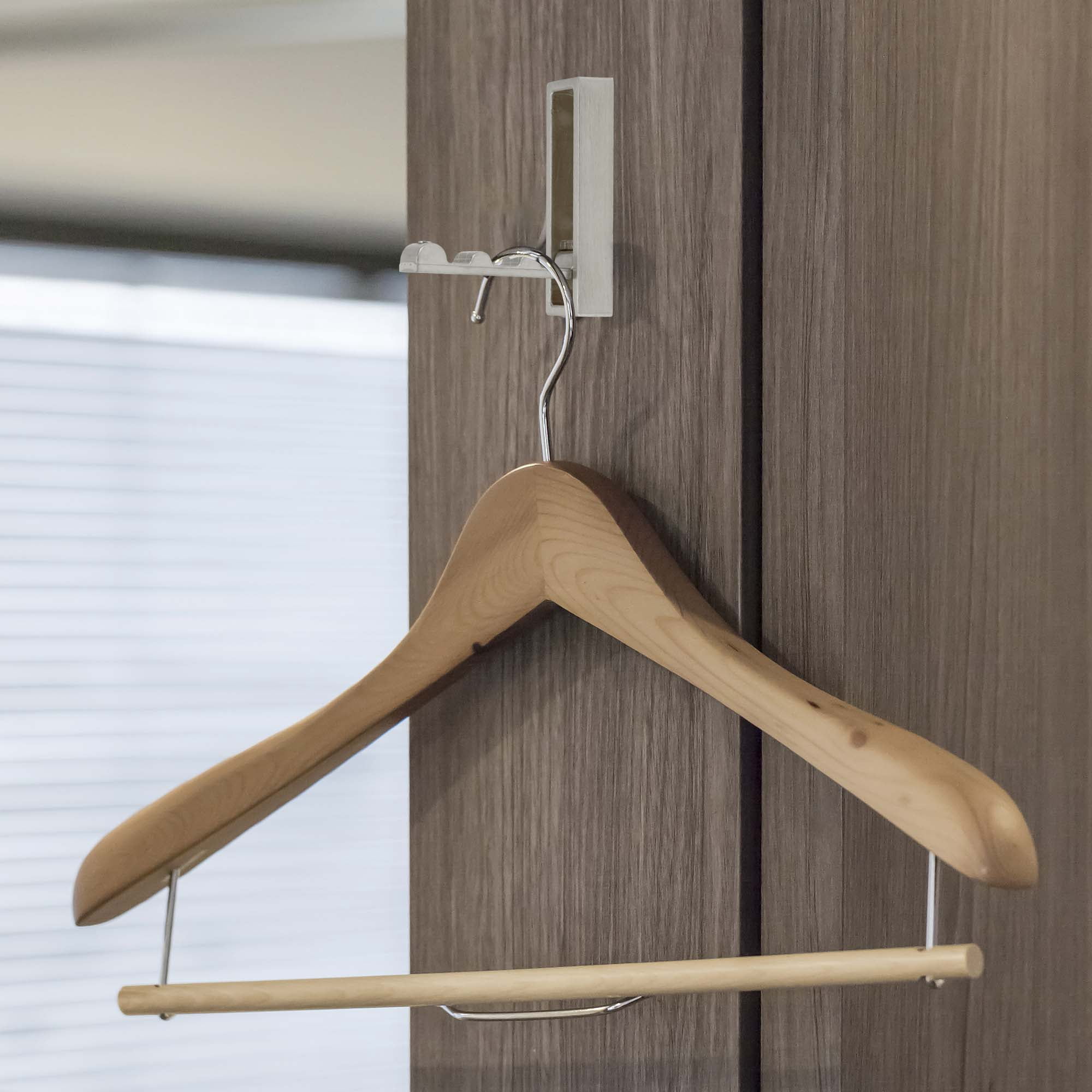 Unique Bargains Round Coat Hook Wall Mount Folding Hook Light Gray 2.76"x0.79"x0.47"