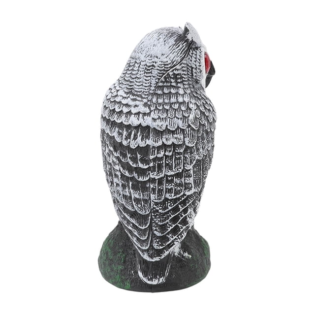 Búhos Para Mantener Alejadas A Las Aves, Ojos Rojos, Material Plástico, Detalles Finos, Resistente Al Desgaste, Búho, Disuasión De Aves Para Pájaros Y Animales Pequeños Octpeak Codo Gato Liso Blanco