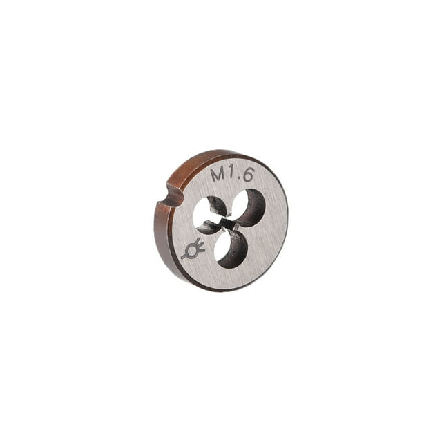 Unique Bargains M1.6 X 0.35 Dées Rondes Métriques pour Machine, 12mm OD Dées Rondes en Acier Allié