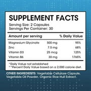 (2 Pack)Magnesium Glycinate 500mg | Chelated for Easy Absorption | Highly Purified Essential | for Muscle, Joint, Heart, Digestive Health