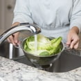 thumbnail image 4 of Fox Run Large Stainless Steel Colander, 3 Quart Pasta Strainer With Handles, 8.9” x 11.1” x 4”, 4 of 8