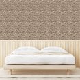 thumbnail image 3 of Ambesonne, Floral Pattern Peel & Stick Wallpaper for Home, Line Flowers Boho, 13"x100", Cocoa Dark Taupe and White, 3 of 5