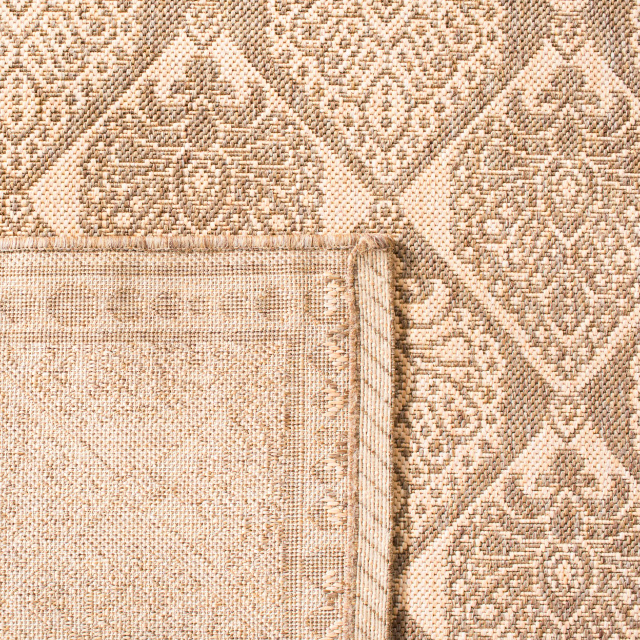 thumbnail image 5 of SAFAVIEH Indoor Outdoor CY5149B Courtyard Coffee / Sand Rug, 5 of 6