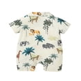 thumbnail image 2 of Combinaison Courte d'Été pour Bébé Garçon, Chemise Hawaïenne à Manches Courtes, Col à Revers, Boutonnée, 2 of 9