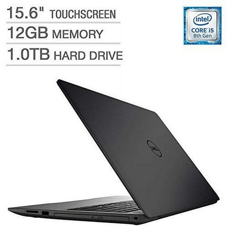 2018 Dell Inspiron 15 5000 Flagship 15.6 inch Full HD Touchscreen Backlit Keyboard Laptop PC, Intel Core i5-8250U Quad-Core, 12GB DDR4, 1TB HDD, DVD RW, Bluetooth 4.2, WiFi, Windows 10 (Black)