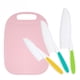 thumbnail image 3 of Juego de tres piezas de tabla de cortar de plástico para frutas, cuchillo para cortar verduras de jardín de infantes, tabla de cortar, tabla de cortar de clasificación de alimentos para niños, 3 of 3
