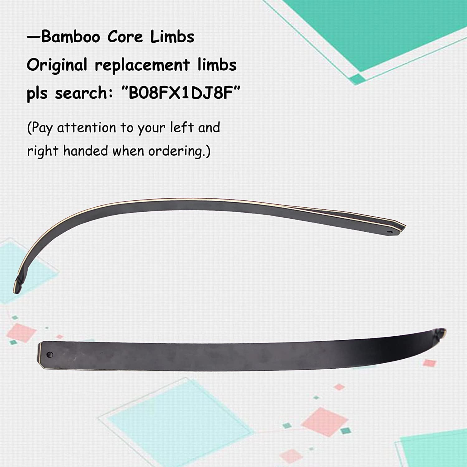 58" Takedown Wooden Riser Recurve Bow Bamboo Limbs Lightweight Right/Left Handed Hunting Target Shooting 25-65Lbs