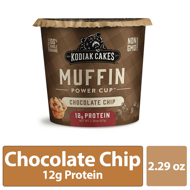 Kodiak Cakes Muffin Unleashed, Chocolate Chip Muffin in a Cup, 2.36 Oz