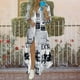 thumbnail image 3 of Rayas Impreso Señoras Camisa Larga Vestido Bohemio Moda Playa Botón Nuevo Estilo Carta Coincidencia De Gran Tamaño Túnicapangjing, 3 of 4