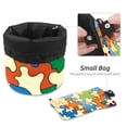 thumbnail image 4 of PhooArto Drawstring Cosmetic Bag, Barrel Shaped Portable Travel Makeup Bags, Puzzle Piece Patterns Large Capacity Waterproof Multifunctional Bucket Toiletry Bag, 4 of 6