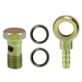 thumbnail image 1 of Unique Bargains 1Set Banjo Bolt Kit M14x1.5 Brake Line Fitting Adapter with Copper Washers for Car Iron Bronze Tone, 1 of 6