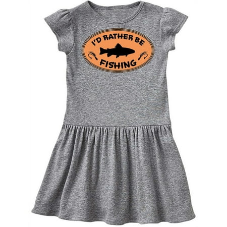 

Inktastic I d Rather Be Fishing Gift Toddler Girl Dress