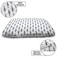 thumbnail image 3 of Sea Animals Pet Bed, Sharks Swimming Horizontal Silhouettes Powerful Dangerous Wild Life, Resistant Pad for Dogs and Cats Cushion with Removable Cover, 24" x 39", Charcoal Grey White, by Ambesonne, 3 of 4