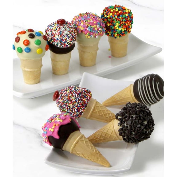 From You Flowers - Chocolate Covered Ice Cream Cone Cake Pops for Birthday, Anniversary, Get Well, Congratulations, Thank You, All Occasions
