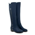 thumbnail image 3 of Ferwind Women's Over-the-knee Boots Slouch Suede Upper Stud Details Adult Navy  8, 3 of 5