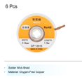 thumbnail image 3 of Solder Wick Braid No Clean Desoldering Wick Braid 0.08 Inch x 4.92 Feet for Electrical Components 6 Pack, 3 of 4
