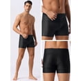 thumbnail image 5 of DARING DIVA Men's Casual Summer Solid Color Swimming Training Swim Trunks 28 Black, 5 of 6