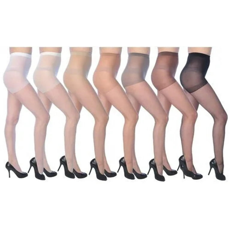 Magic Collection Women s Ultra Sheer Panty Hose Jet Black Walmart