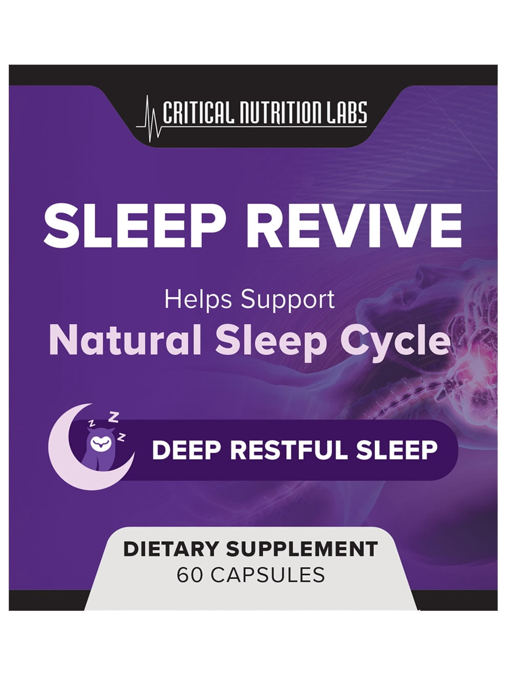 Sleep Revive – Natural Sleep Aid with Magnesium Glycinate, Valerian, L-Theanine, Lemon Balm & Rutaecarpine