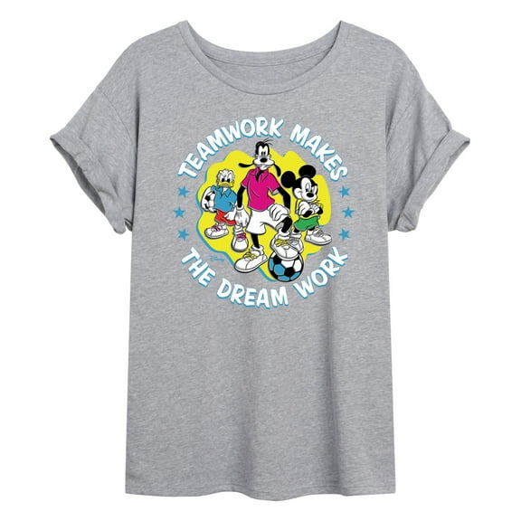 Disney - Teamwork Group  - Juniors Ideal Flowy Muscle T-Shirt