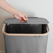 CleverMade 90L Foldable Laundry Hamper with Lid in Shadow Gray