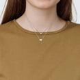 thumbnail image 5 of Miabella Collier à Double Rang Cœur en Argent Sterling, 5 of 5