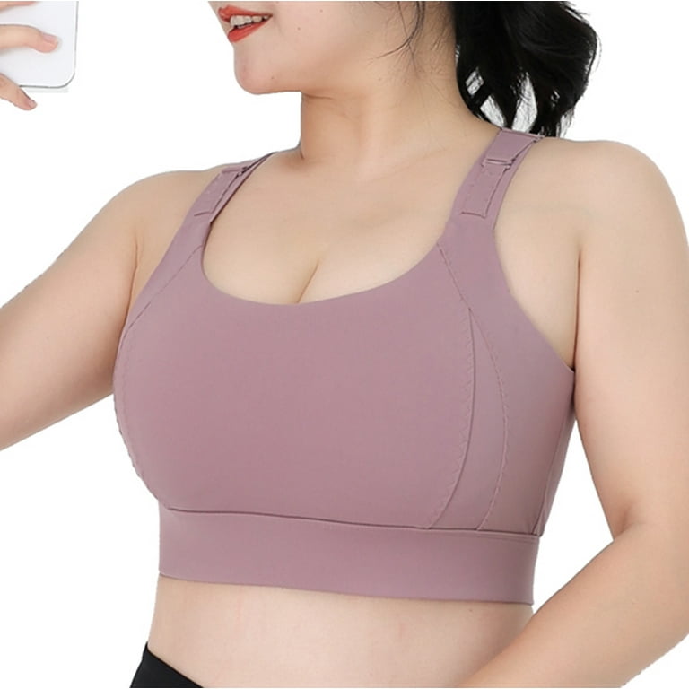 Aueoeo Bras for Teens, Sports Bra High Support Woman's Comfortable Plus  Size Breathable Bra Underwear No Rims