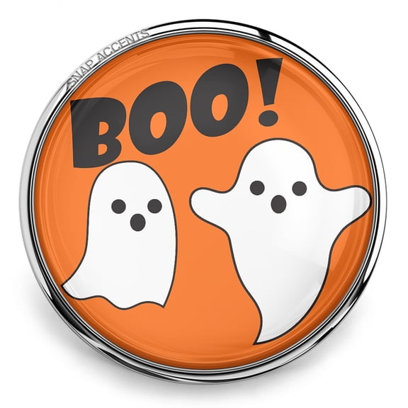 Halloween Ghosts Boo Snap Jewelry Ginger Charm Button, For Interchangeable DIY Customizable Accessories