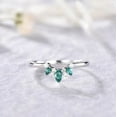 thumbnail image 3 of Emerald CZ Diamond Stackable Matching Band Curved Chevron Engagement Ring Promise Ring 925 Sterling Silver Gemstone Jewelry For Women Gift By KIRAN FINE JEWELS, 3 of 5