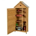 thumbnail image 1 of Gymax Outdoor Storage Shed Lockable Wooden Garden Tool Storage Cabinet W/ Shelves, 1 of 10