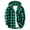 Green, variant on Plaid Full Zip Hoodies Shirts for Men Long Sleeve Hooded Flannel Jacket with Chest Pocket Casual Outerwear S-XXL